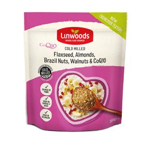 Linwoods Milled Flaxseed Almonds Brazil Nuts Walnuts & Co-Enzyme Q10 – 360g