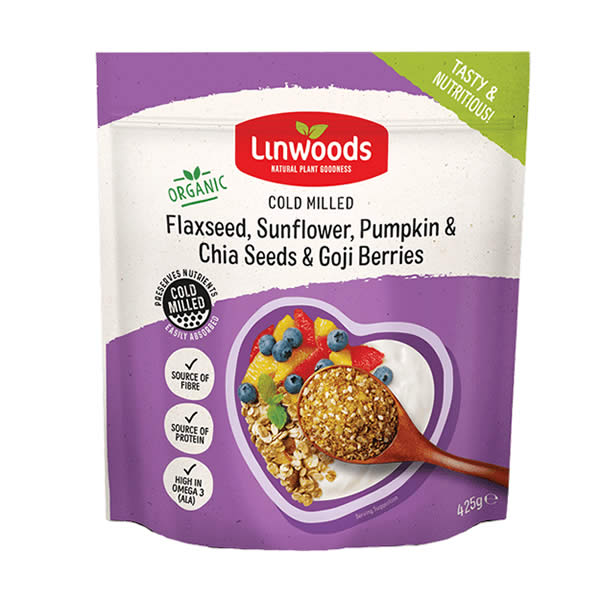 Linwoods Milled Flaxseed Sunflower Pumpkin and Sesame Seeds and Goji Berries 425g