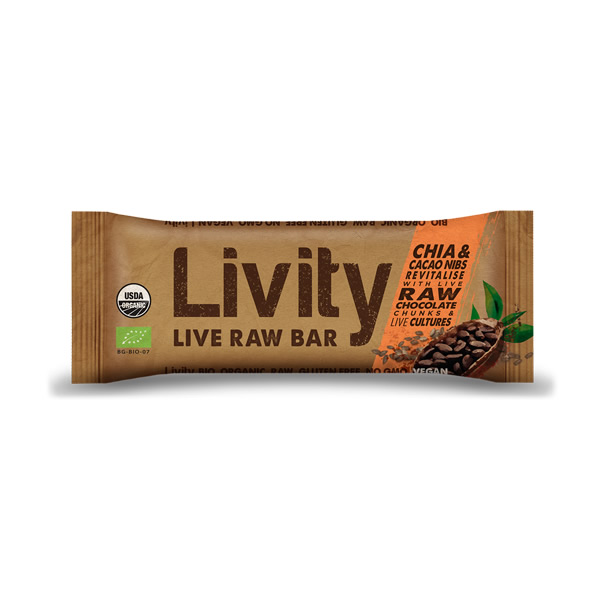 Livity Chia and Cacao Nibs Bar – Live Raw Bar