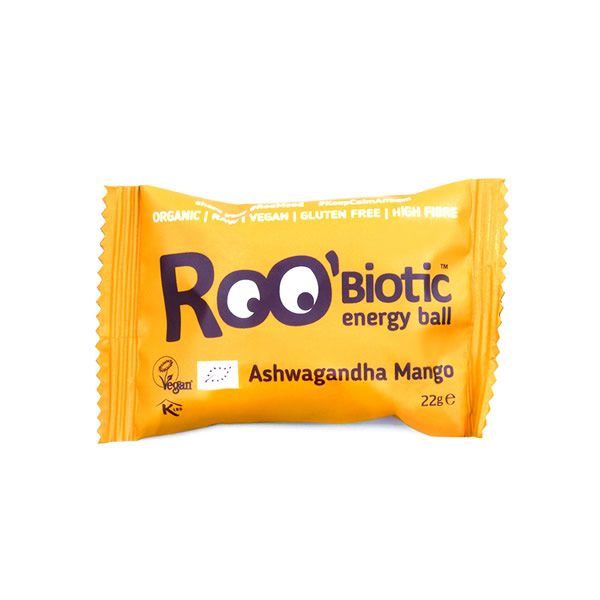 Roobiotic Organic Raw Ashwagandha Mango Energy Ball 22g