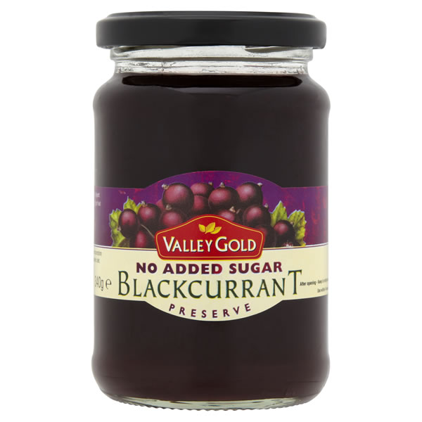 Valley Gold Blackcurrant Jam 340g