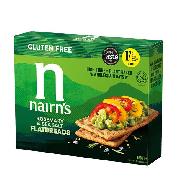 Nairn’s Gluten Free Flatbreads Rosemary and Sea Salt
